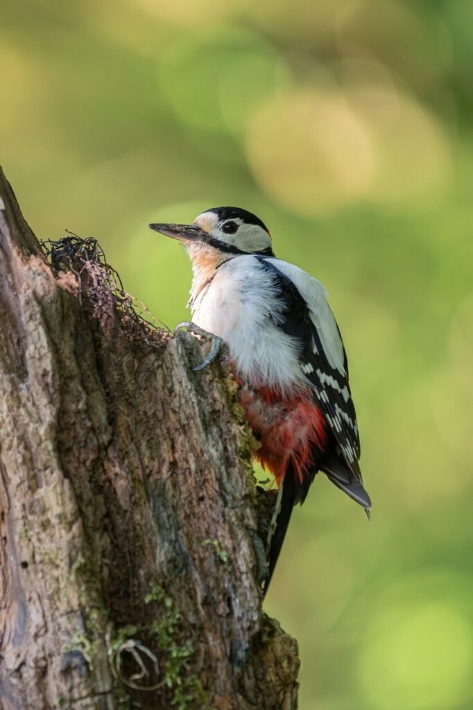 woodpecker, bird, nature, forest bird, forest, forest animal, plumage, wing